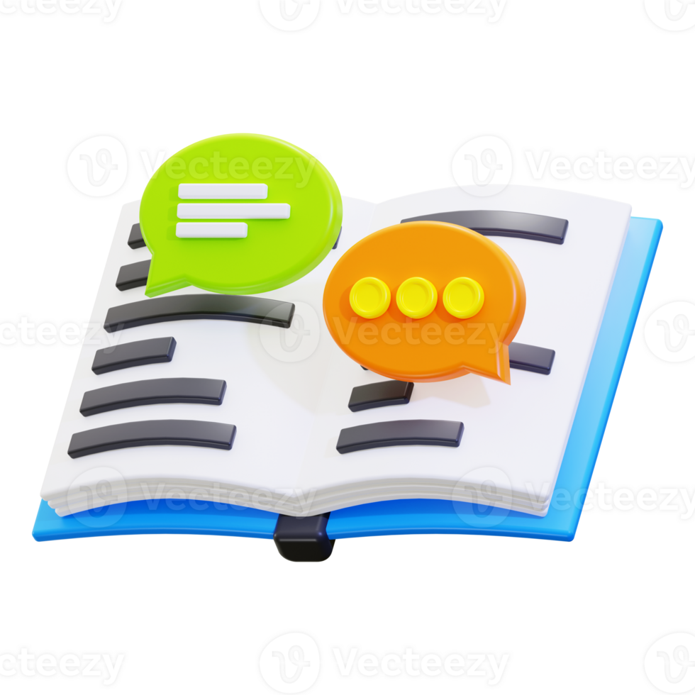 3d storytelling icon. suitable for educational, business, or communication concepts png