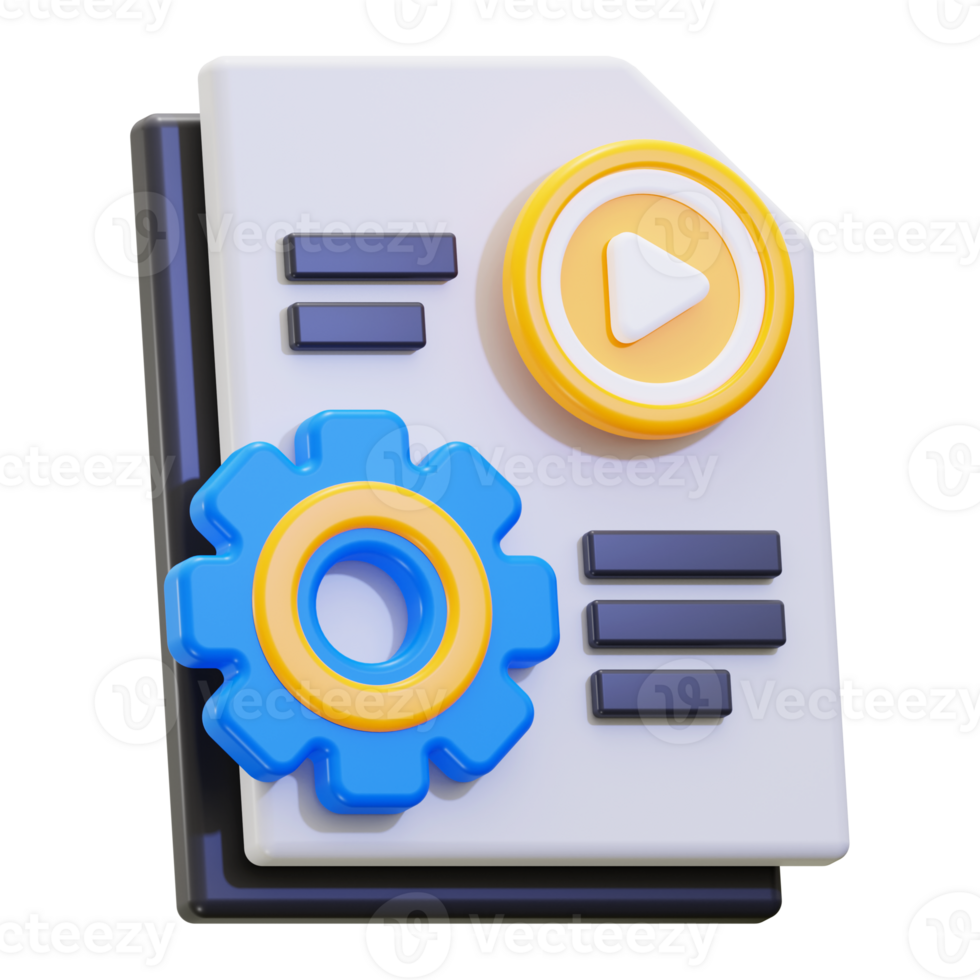 3d content management icon. perfect for software tutorials, tech blogs, educational videos, or multimedia presentations on customization features png