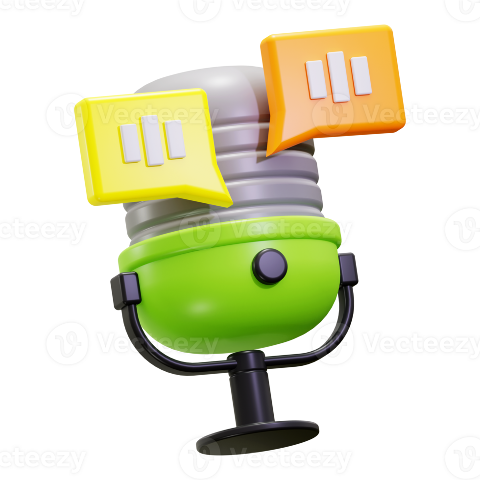 3d Dialogue icon. suitable for podcast cover art or social media posts. Vibrant communication concept for multimedia png