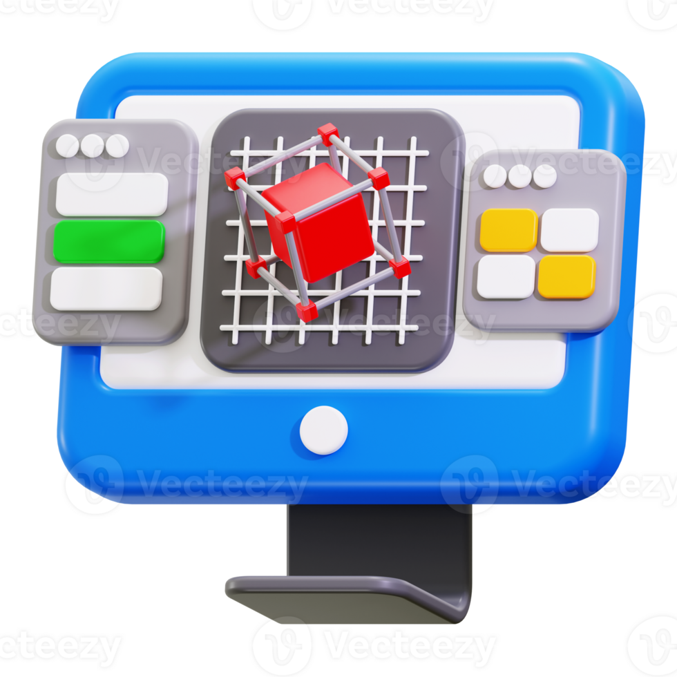 3d modeling. suitable for tech related graphics, digital marketing presentations, and virtual reality concepts png