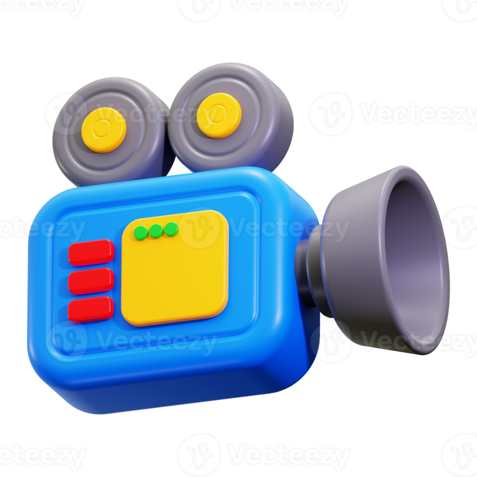 3d camera icon. perfect for children's educational materials and filmmaking concepts in designs png
