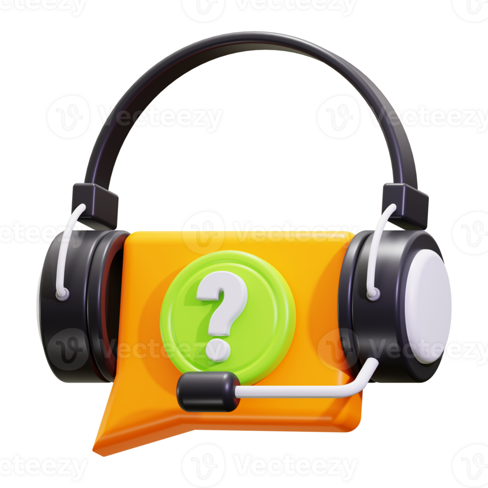 3d Customer Support icon. Suitable for customer service concept designs or telecommunications industry projects png
