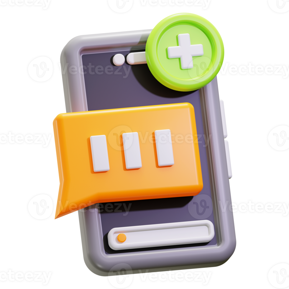 3d New Message icon. suitable for technology or communication concepts in mobile app or website design png