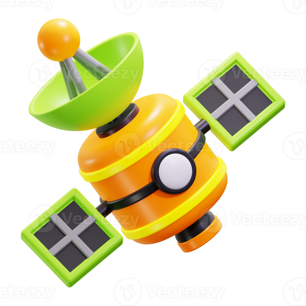 3d Satellite icon. ideal for science and technology themed designs and projects png
