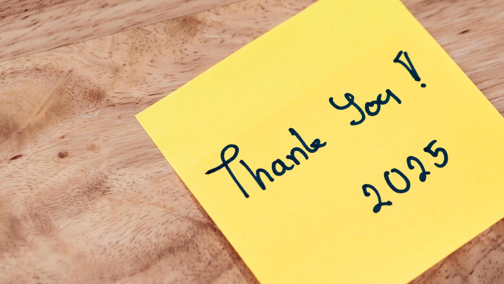Thank you note for 2025 event home office writing cozy environment close-up gratitude expression photo