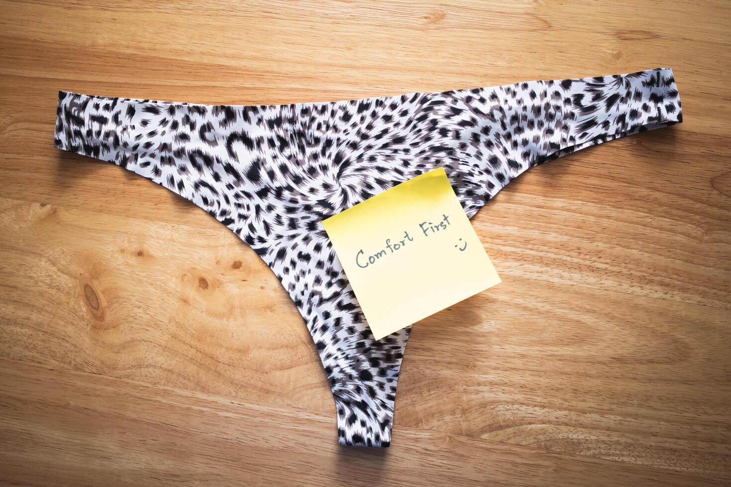 Underwear note comfort first home setting lifestyle shot intimate vibe close-up perspective photo