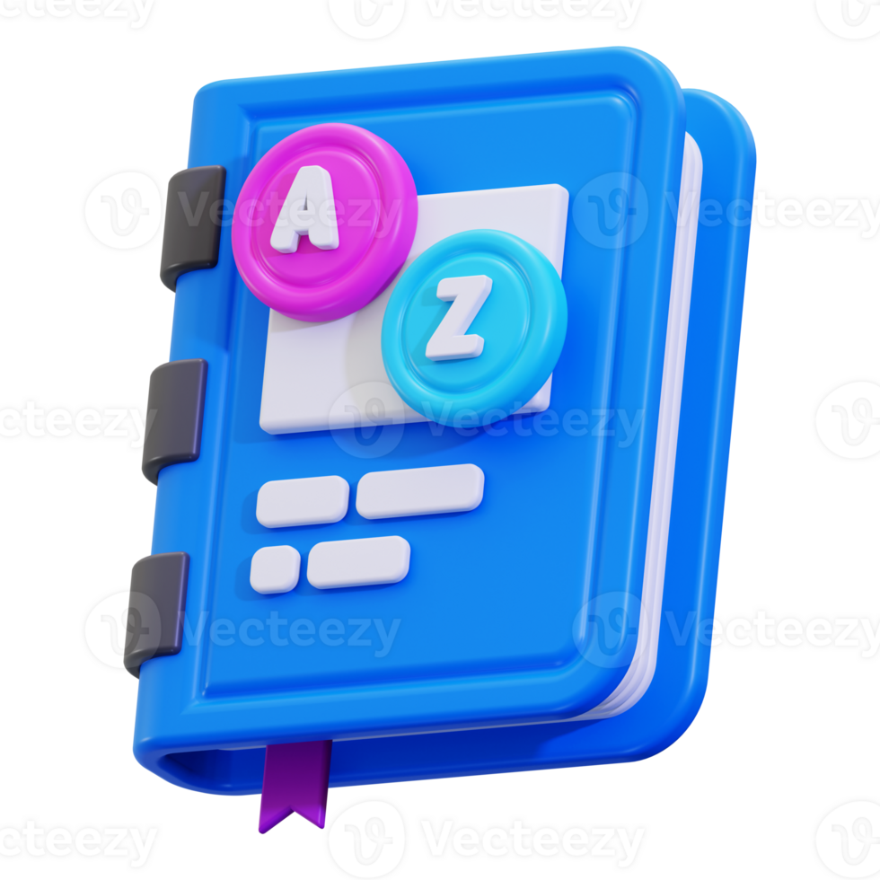 Dictionary 3D Icon png
