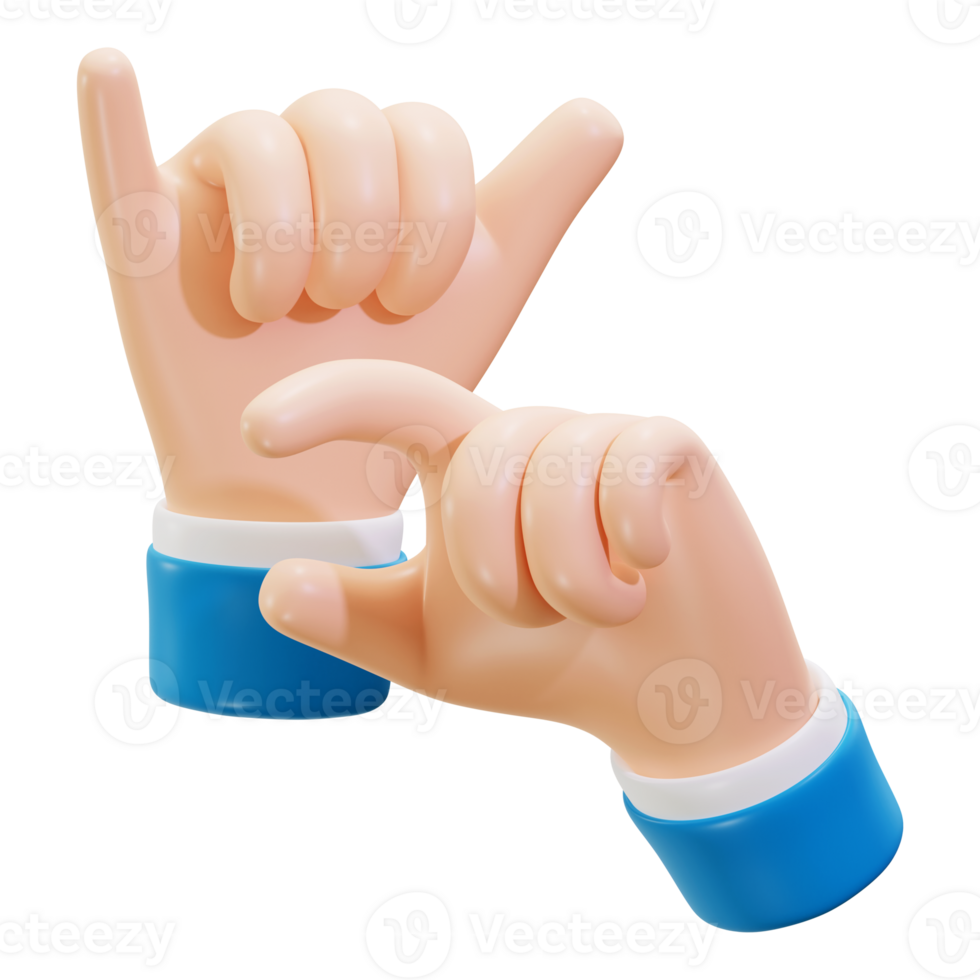 3d Sign Language icon. suitable for communication concepts, customer service illustrations, or technology designs png