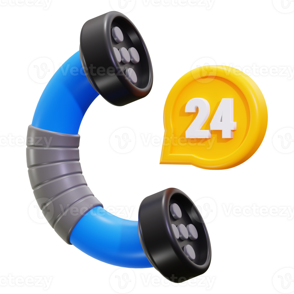 3d Customer support availability symbolized by blue phone with yellow speech bubble is perfect for illustrating customer service concepts png