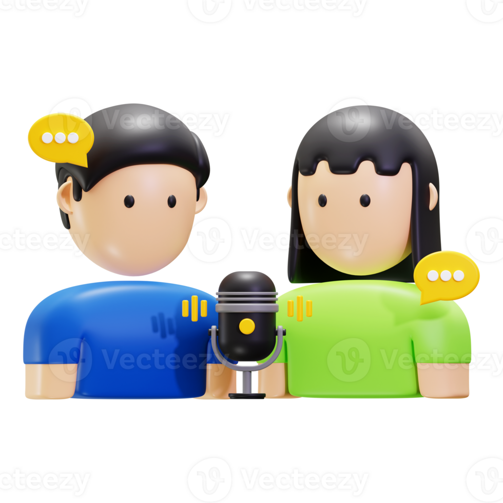 3d Podcast talk Icon png