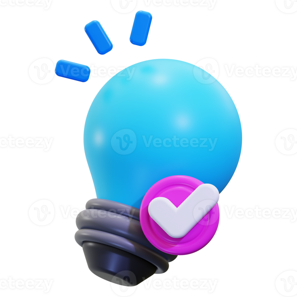 3d Idea icon. ideal for business presentations, innovation concepts, project success, and creative ideas png