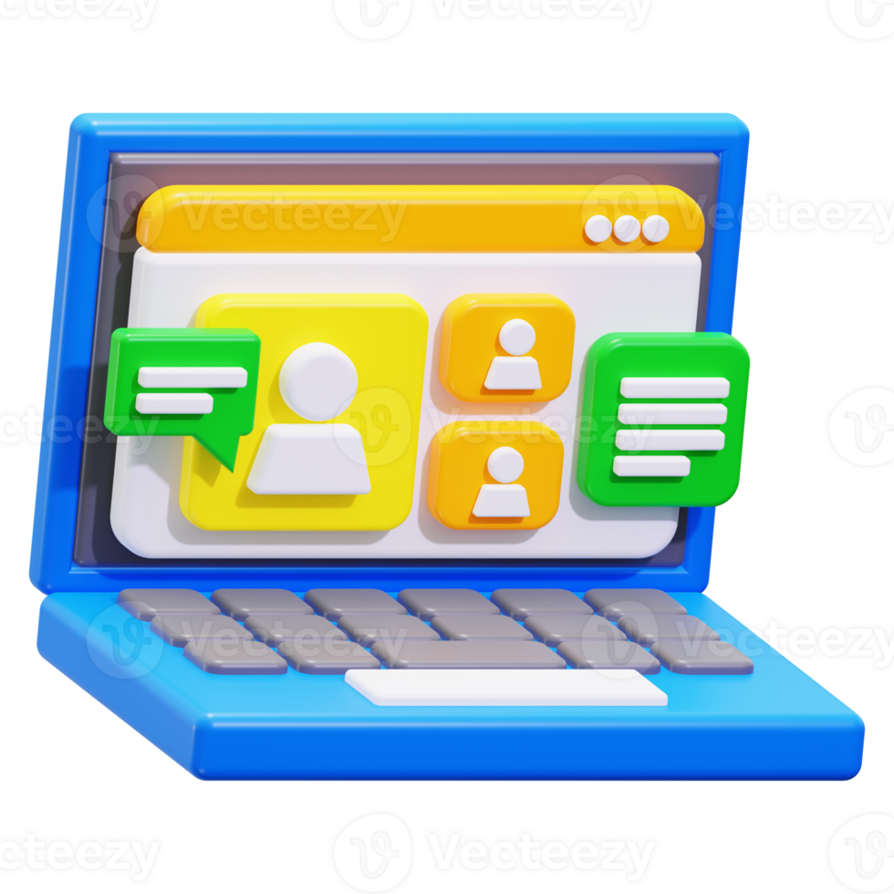 3d Online webinar. Suitable for virtual meetings, remote work, online conferences, technology concepts png