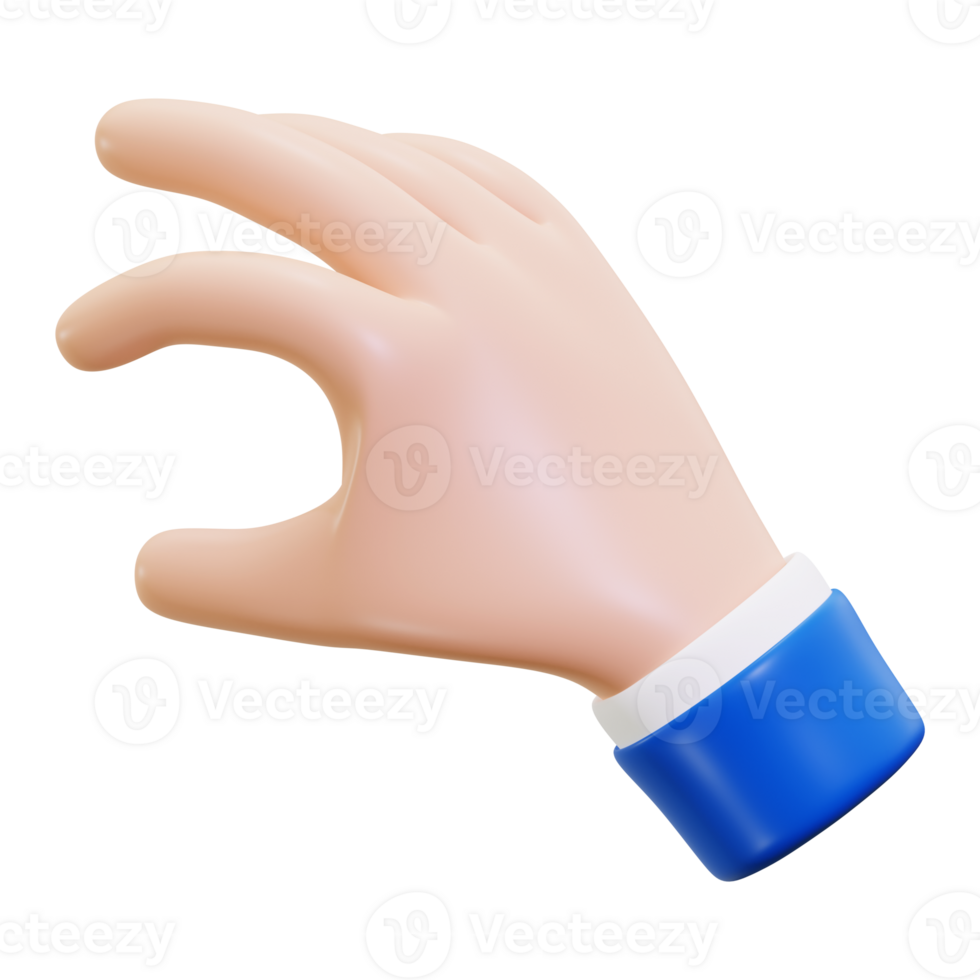 Scale a hand gesture with a 3d cartoon hand for business presentations, communication concepts, educational materials, graphic design projects png