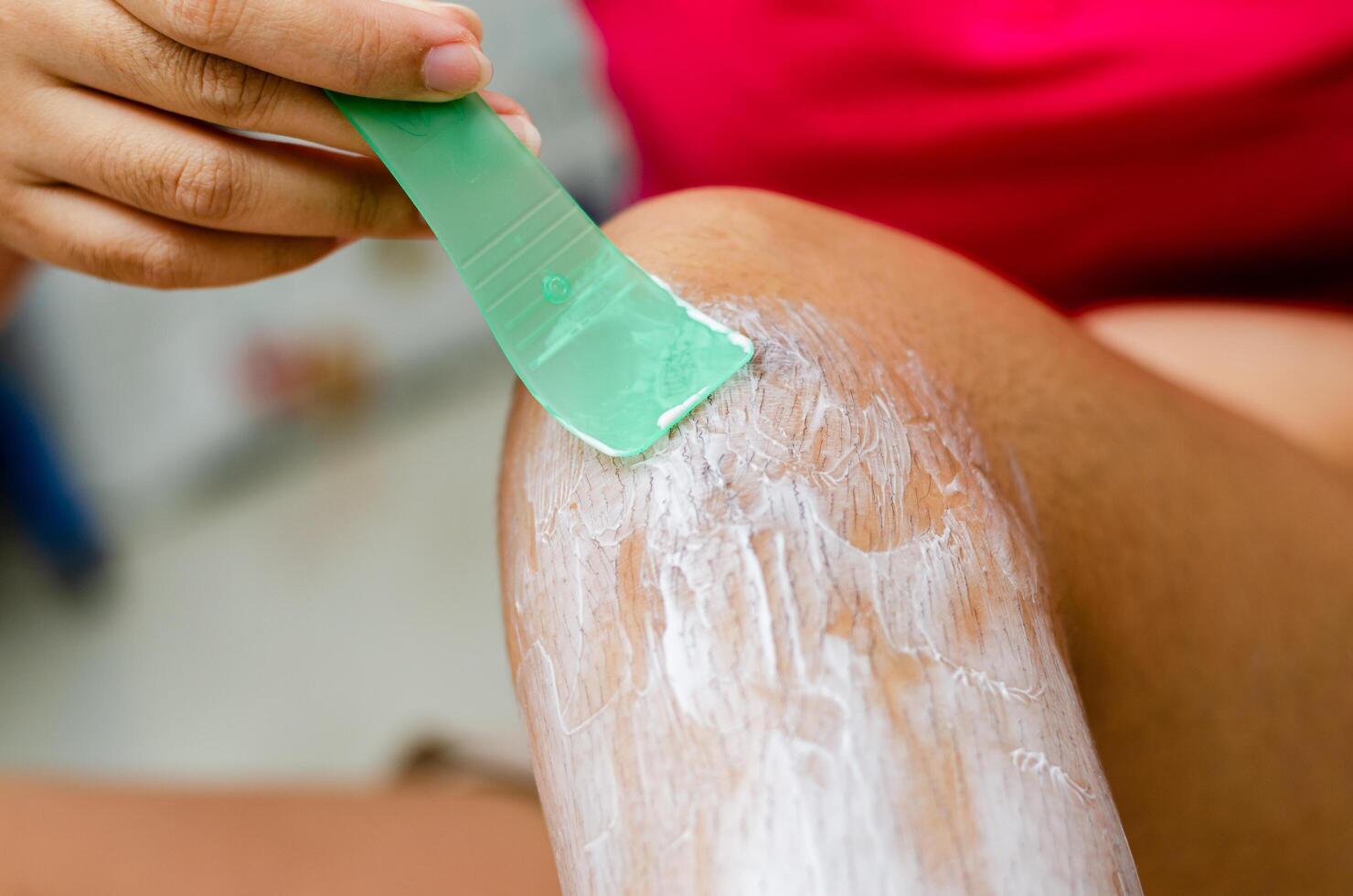 Hair removal process at home personal care bathroom lifestyle intimate close-up grooming tips photo