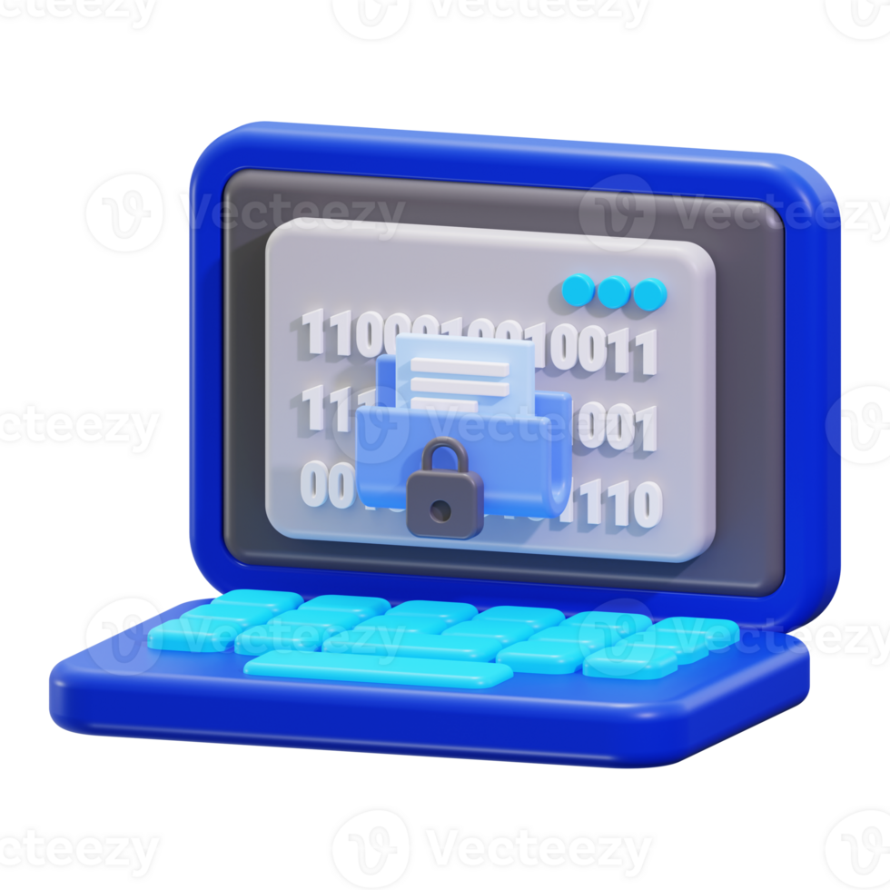 Data Encryption 3D Icon png