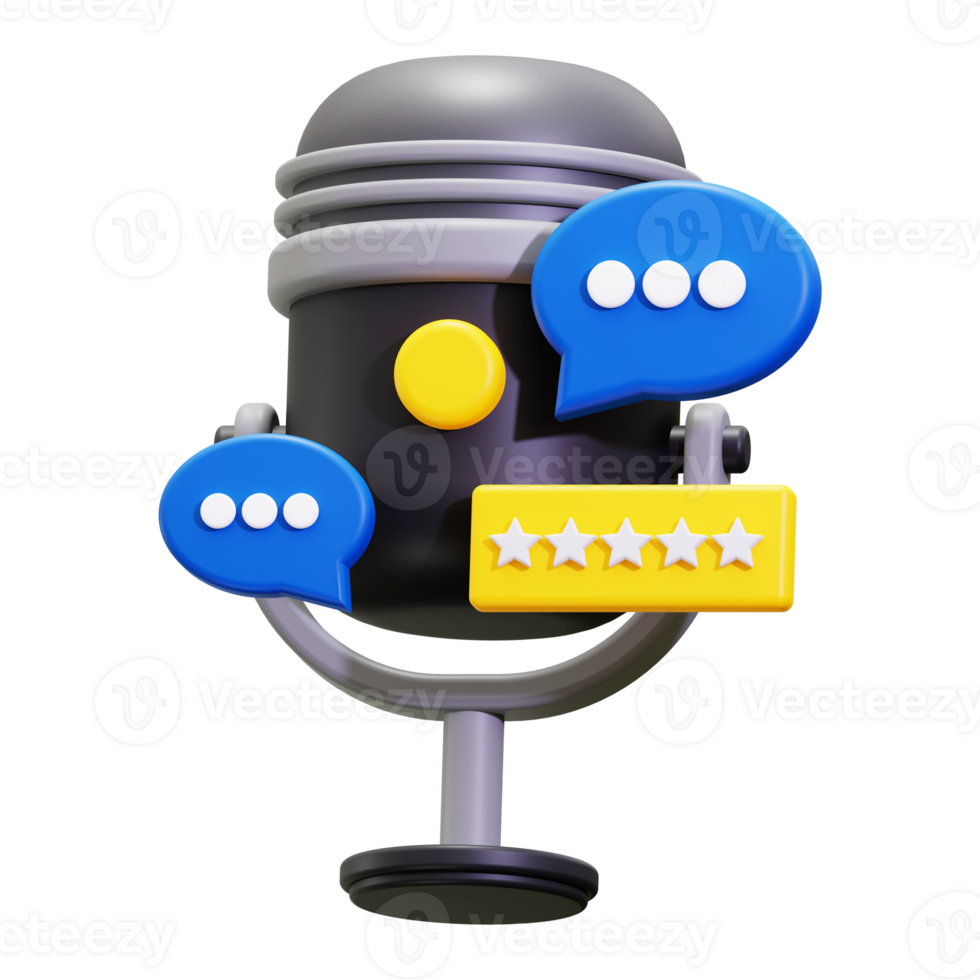 3d Podcast Rating Icon png
