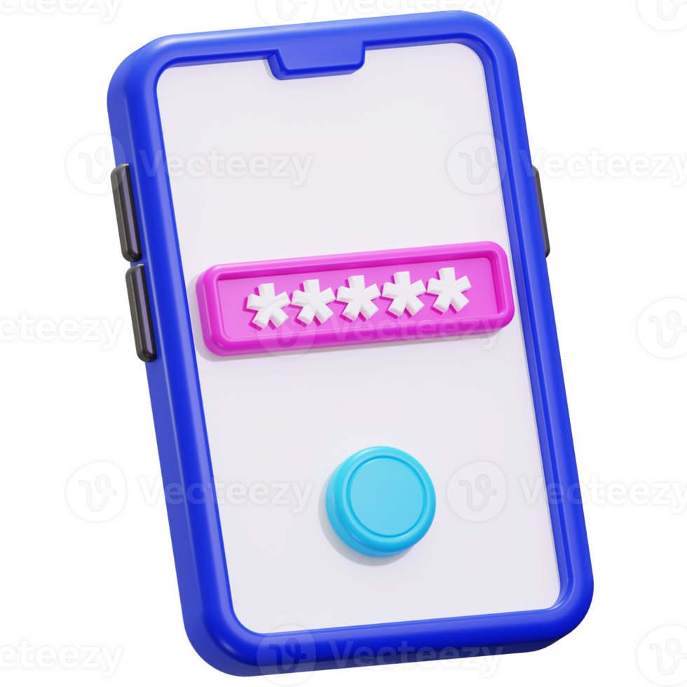 3d Smartphone Password Protection Icon png