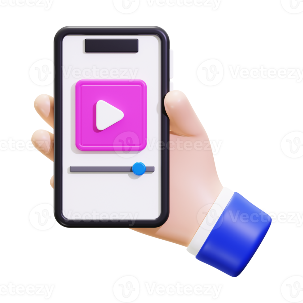 Streaming On Smartphone 3D Icon png