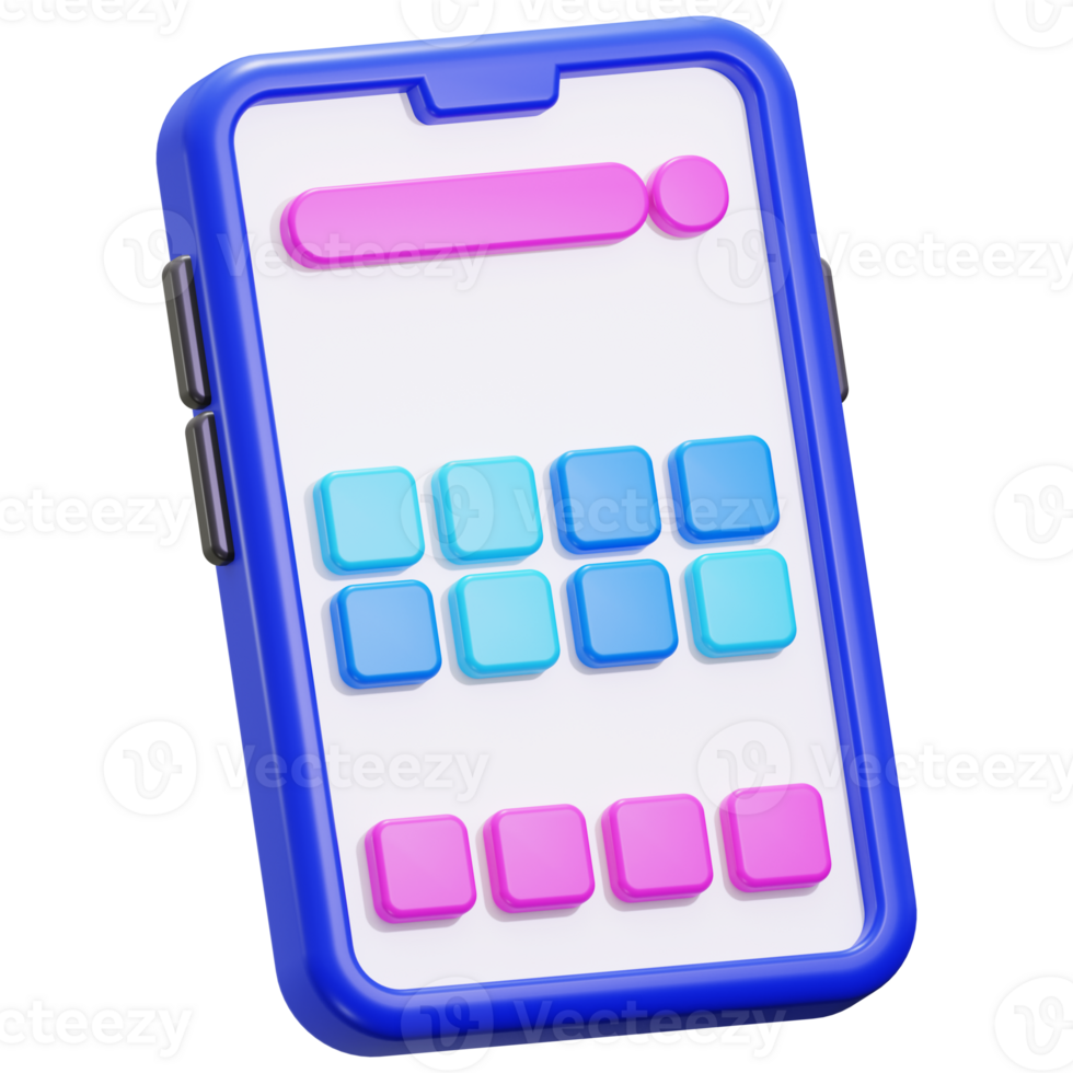 3d Smartphone Home Screen Icon png