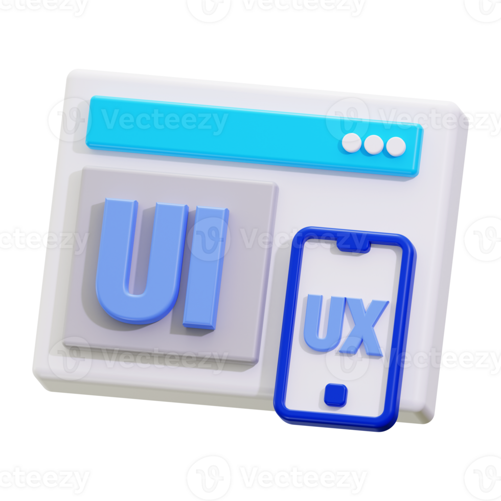 ui ux Designing 3D Icon png