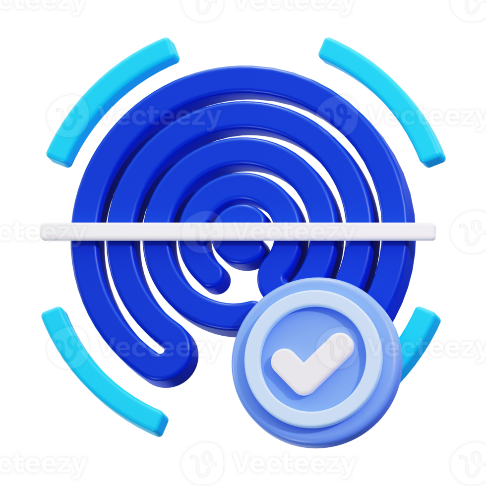 Authentication 3D Icon png