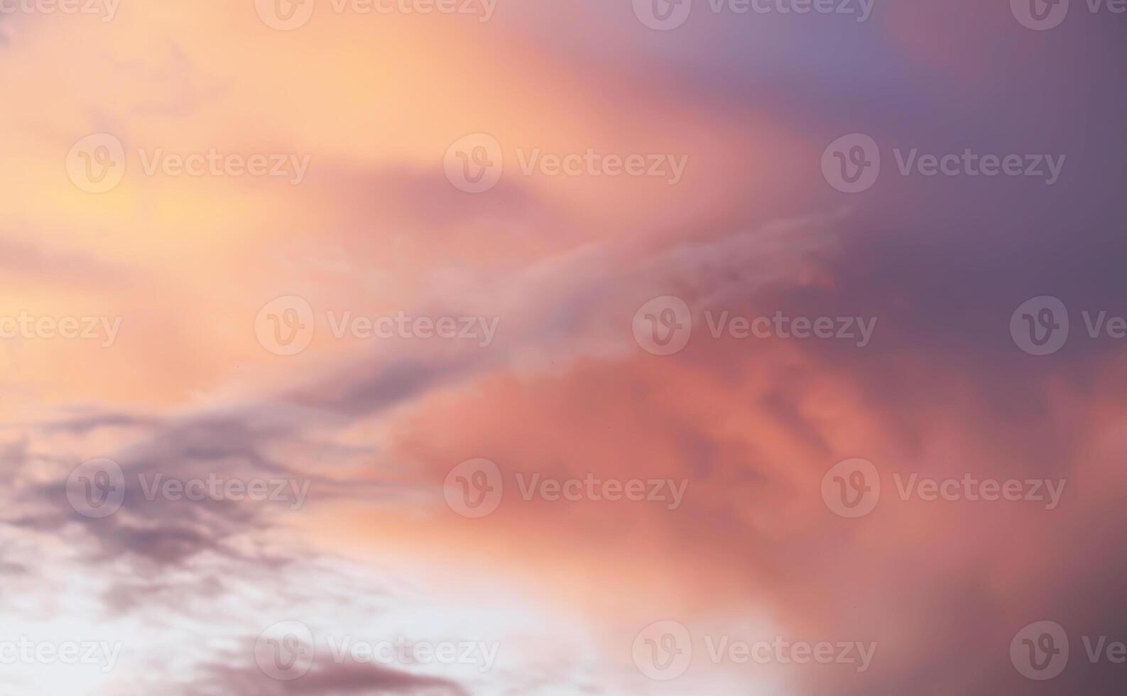 A sunset sky with soft clouds photo