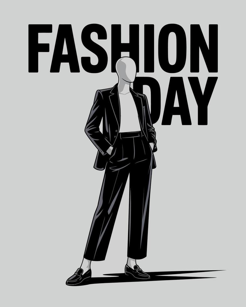 Fashion Day Style Celebration Modern Clothing Design Chic Outfit Trend design vector