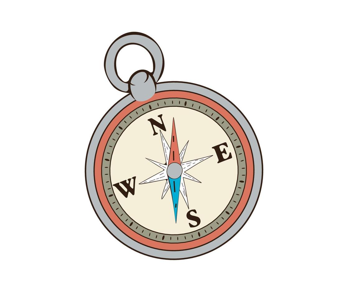 Illustration of a traditional compass vector