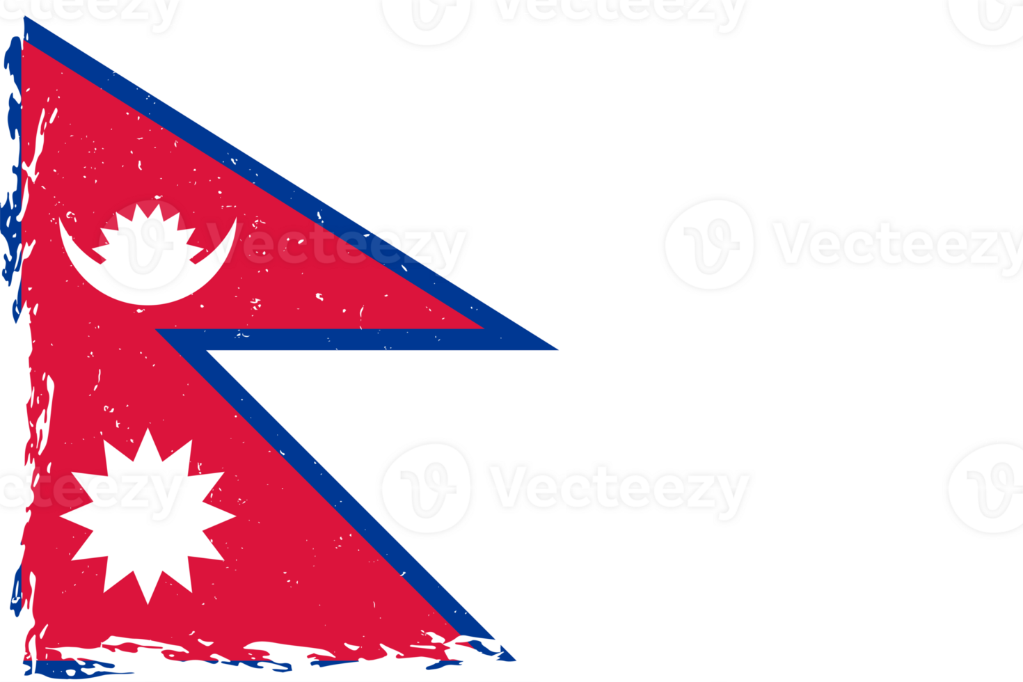 Flag of Nepal brush stroke grunge texture png