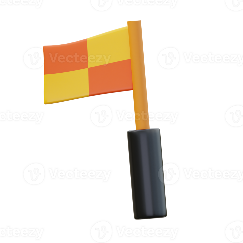 corner flaq 3d icon illustration png