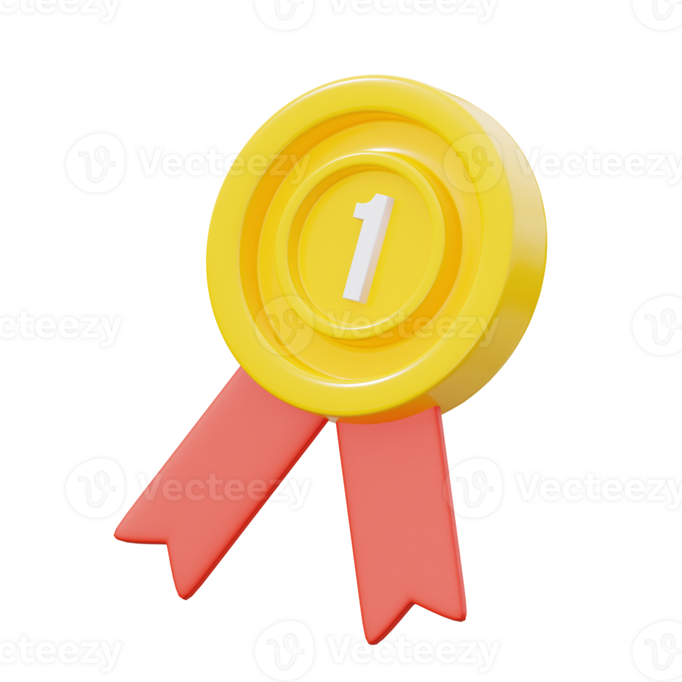 medal 3d icon illustration png