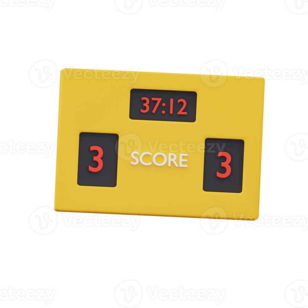 scoreboard 3d icon illustration png