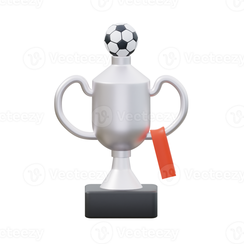 silver trophy 3d icon illustration png