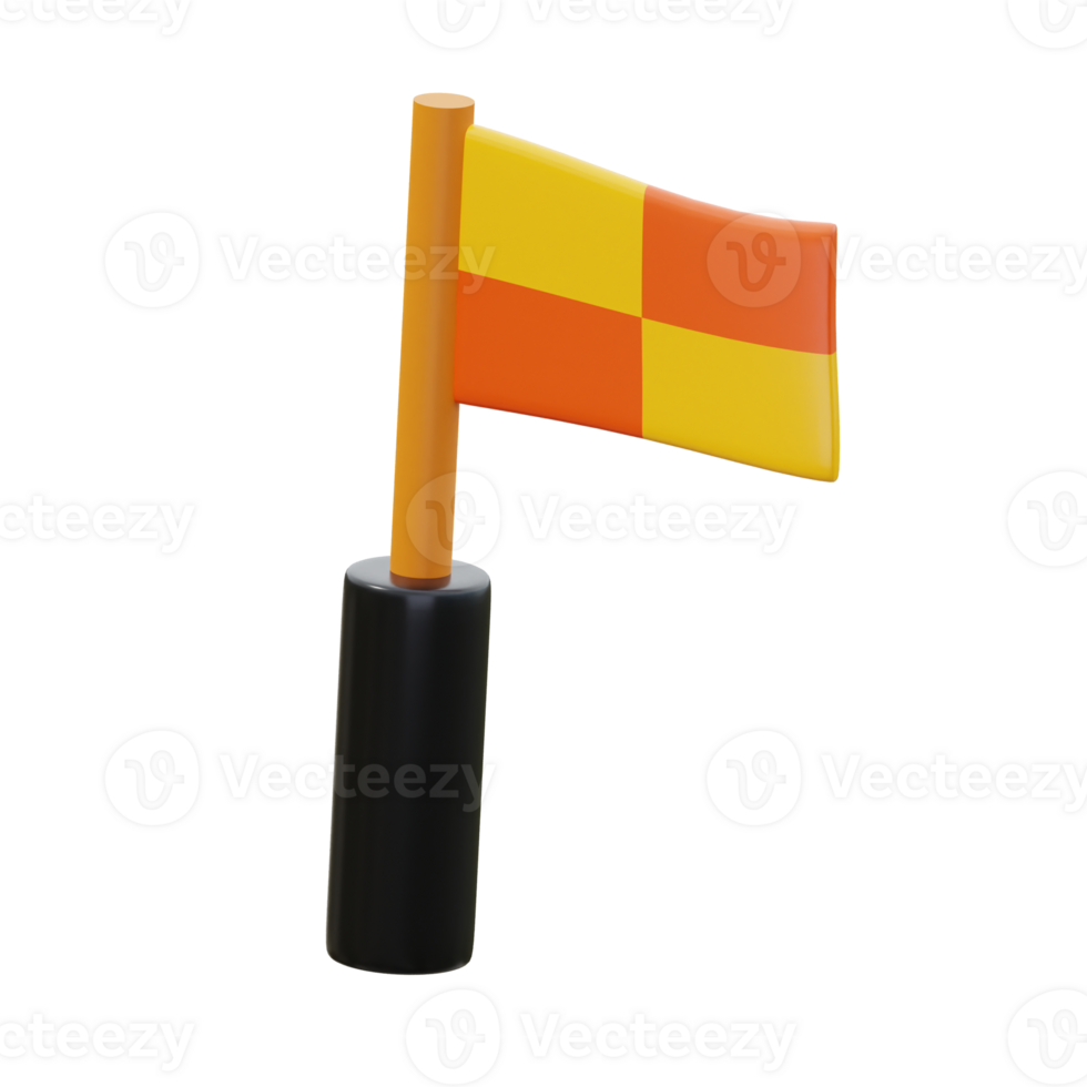 yellow and orange corner flaq 3d icon png