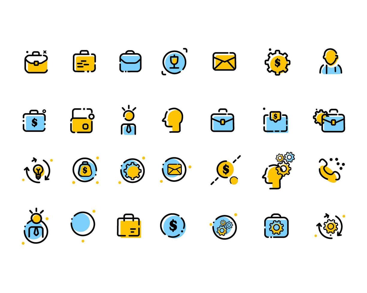 Set of business icon Design for web site , banner, poster, print, card, header. Flat lay composition. vector
