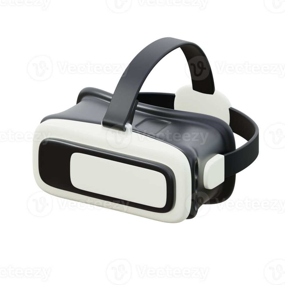 black and white 3d icon VR Box png