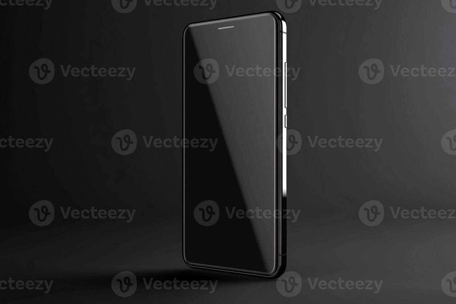 Sleek Smartphone Displayed Against a Dark Backdrop with Subtle Lighting photo