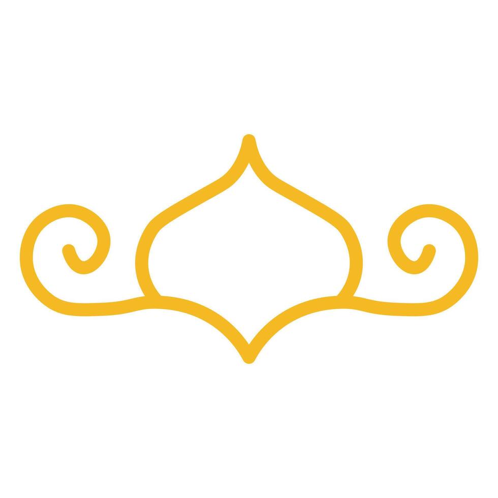Iline art style Islamic Frame with Golden Touch vector
