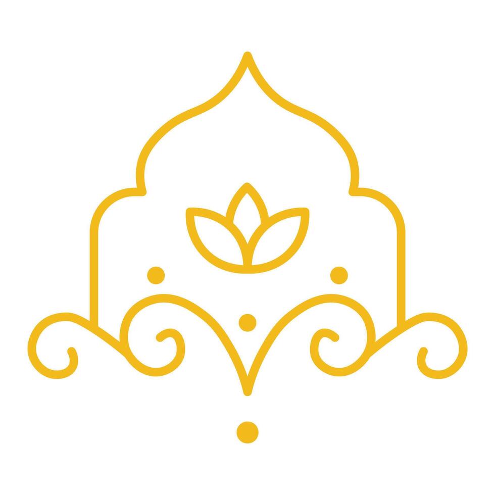 Iline art style Luxurious Islamic Ornament Design vector