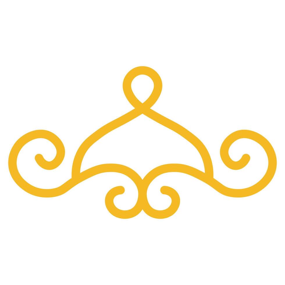 Iline art style Luxury Islamic Frame in Gold vector