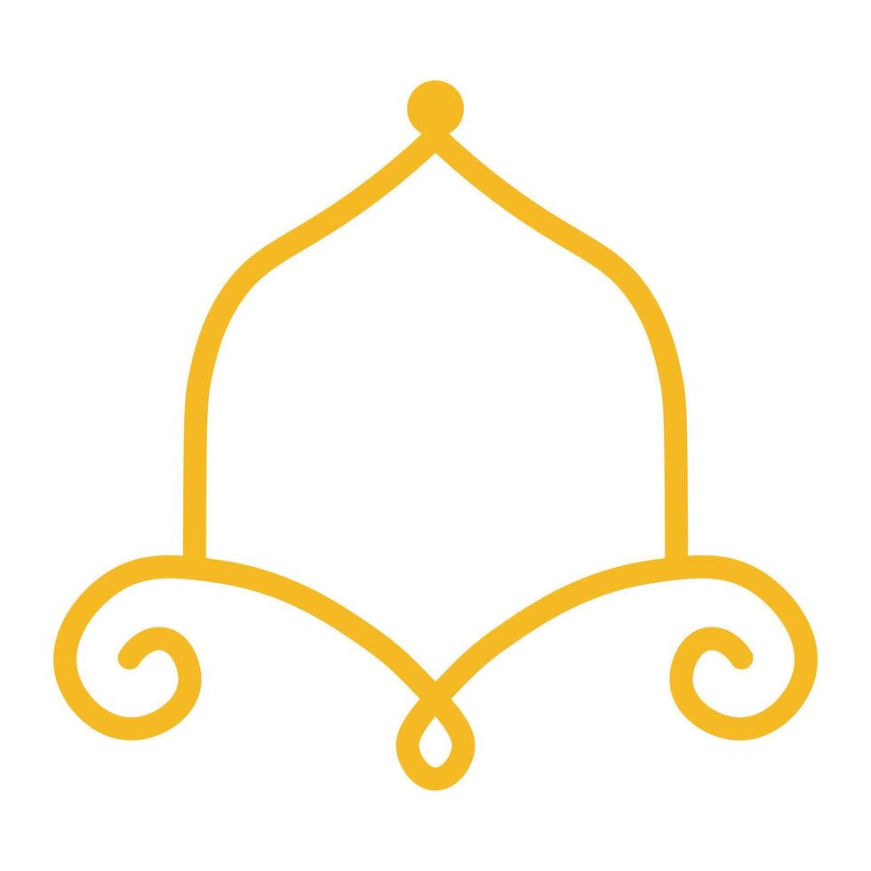 Iline art style Decorative Islamic Gold Frame vector