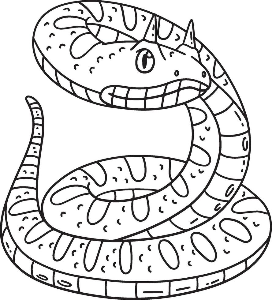 Saharan Horned Viper Isolated Coloring Page vector