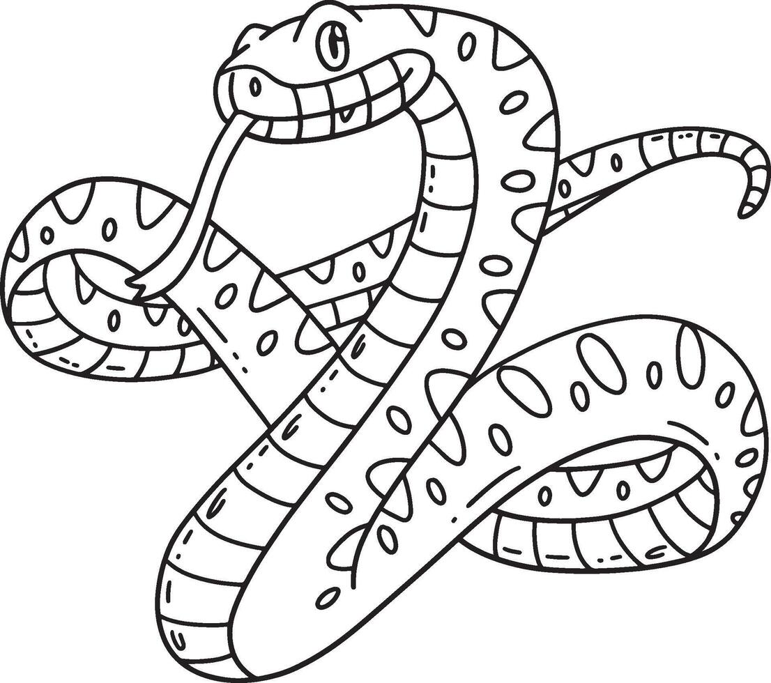 Sidewinder Animal Isolated Coloring Page for Kids vector
