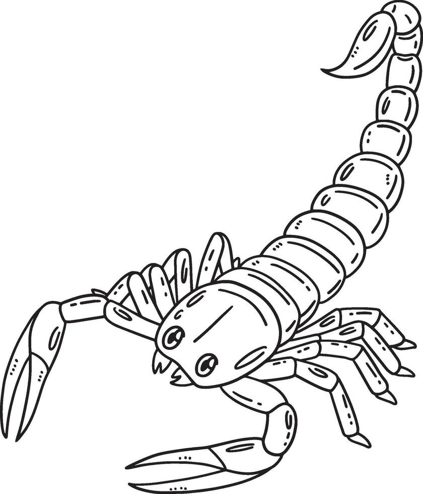 Palestine Yellow Scorpion Isolated Coloring vector