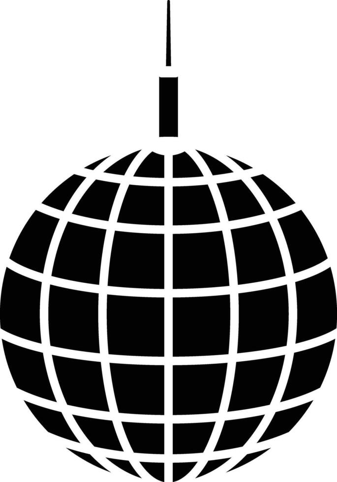 Disco Ball Icon Graphic Design Element, A Simple Illustration of a Classic Disco Ball icon solid style vector
