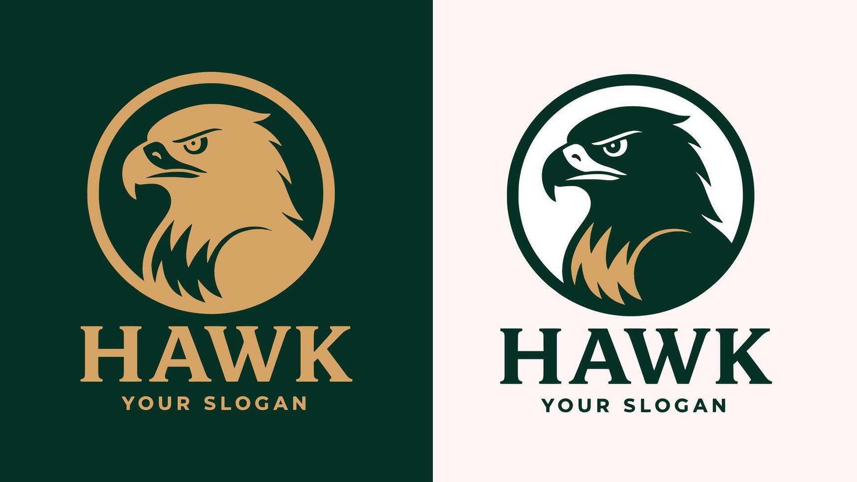 Hawk Logo Design with Bold Bird Head Icon for Branding and Identity vector