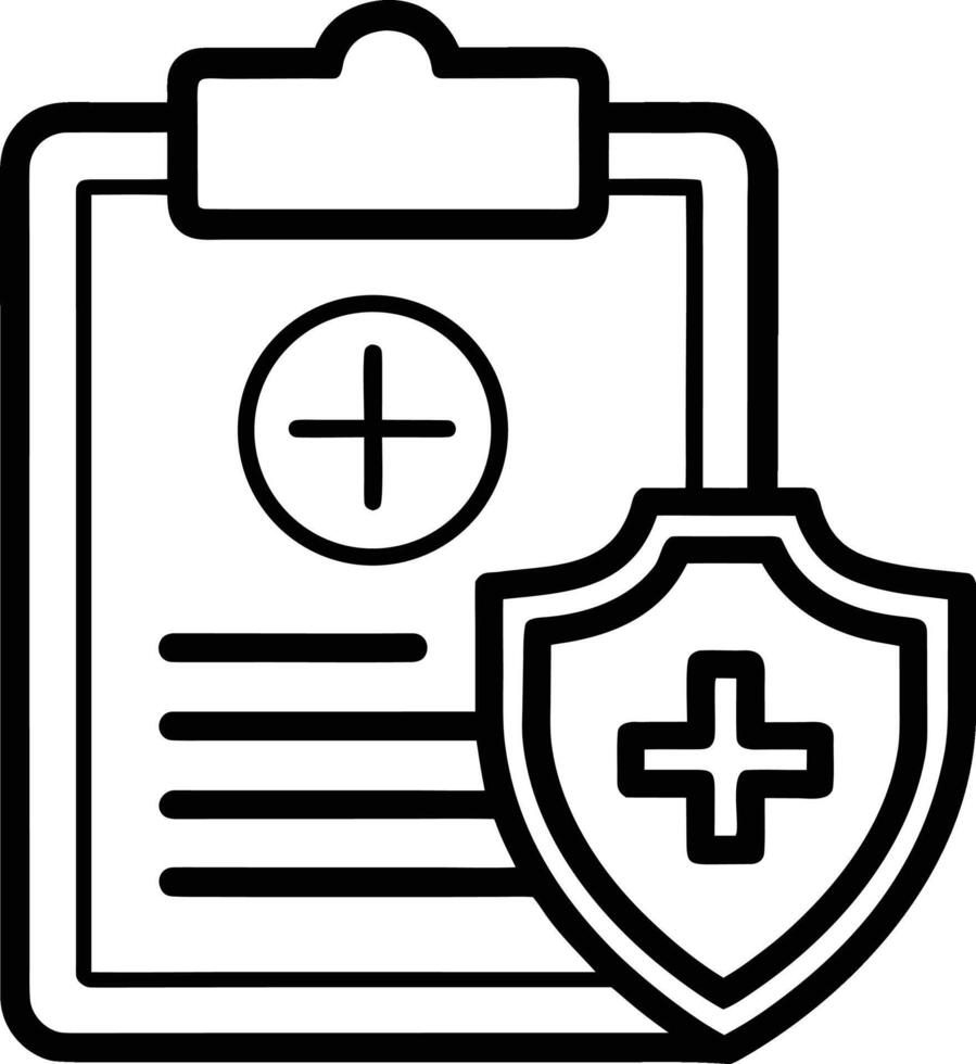 Medical Record Line Icon. Patient Diagnosis Report Linear Pictogram. Health Information on Clipboard Outline Icon. Hospital Note, Diagnostic Document. Editable Stroke. Isolated Illustration vector