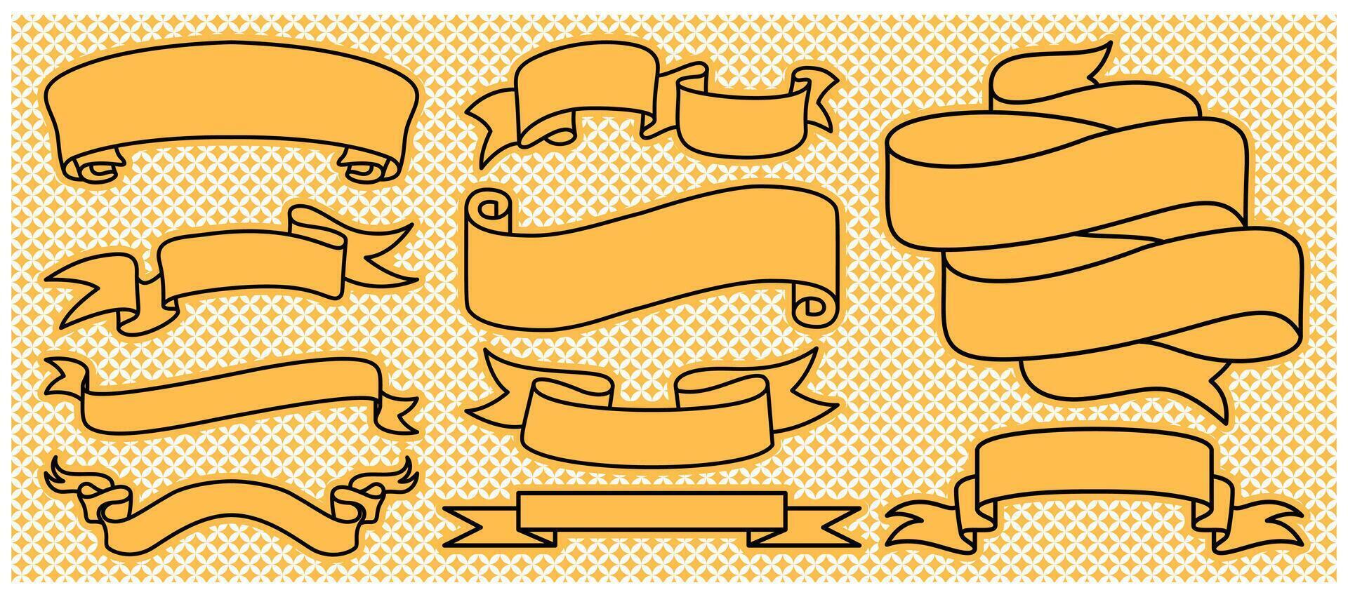 Banner label tag with various shape design vector