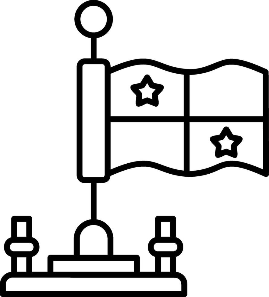 Panama Outline Style Icon vector