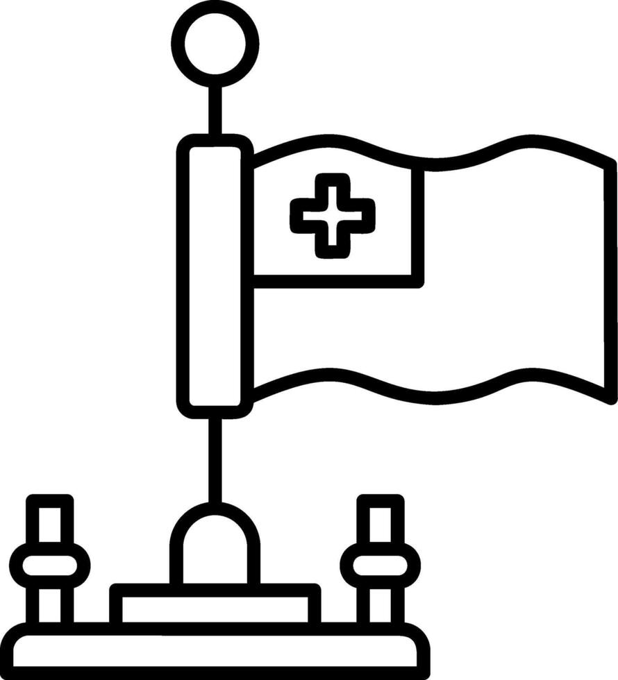 Tonga Outline Style Icon vector